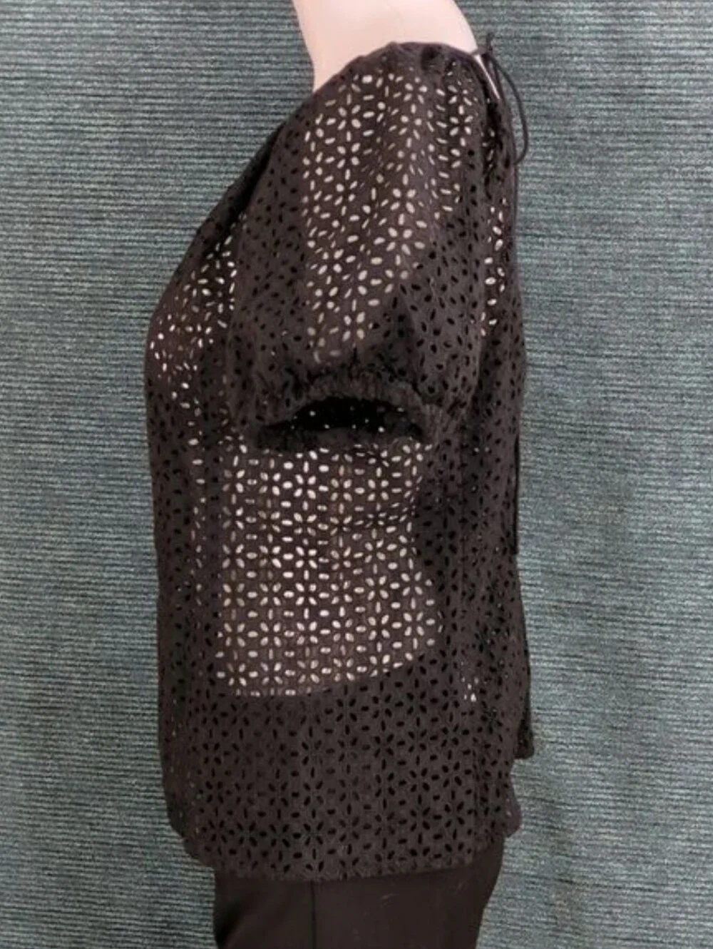 J. Crew Re-Imagined by J. Crew Eyelet Top, Puff Sleeves
